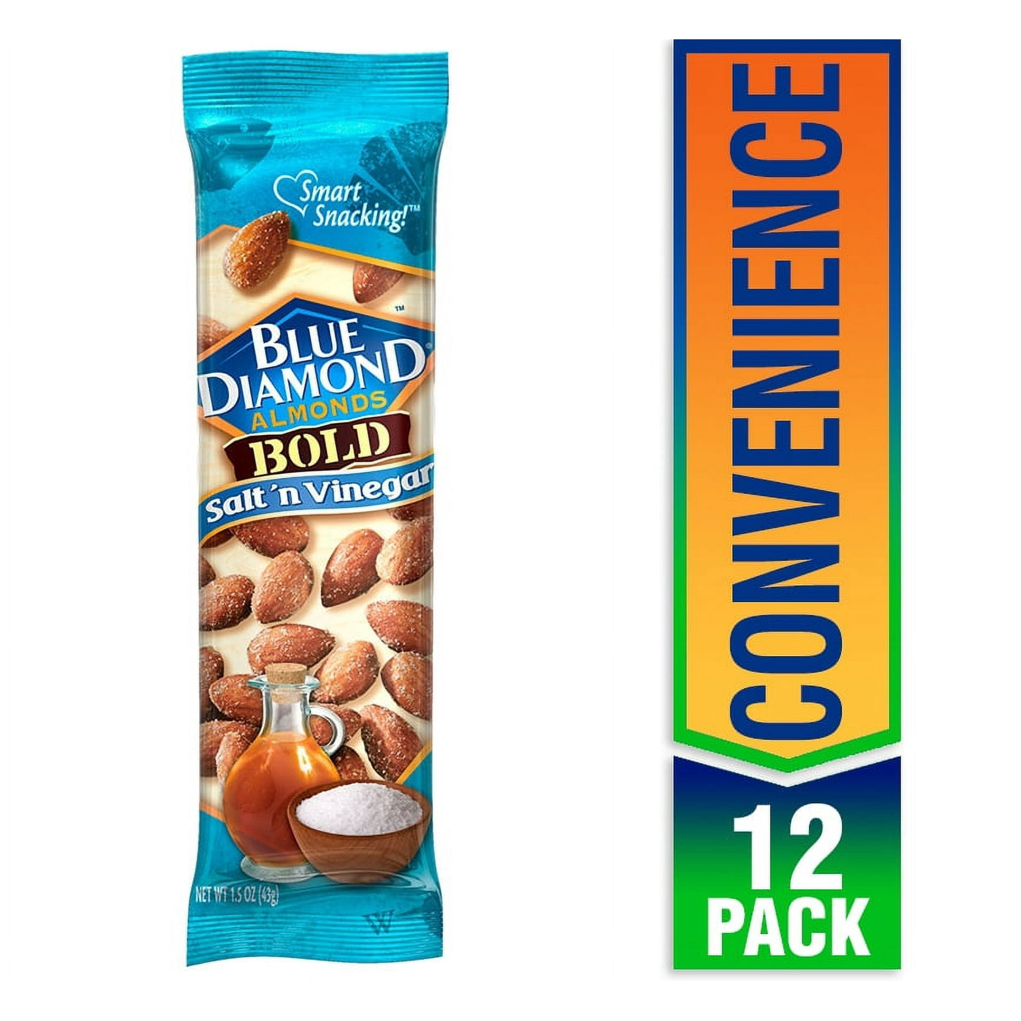 Blue Diamond Almonds, Salt n Vinegar 1.5 oz (Innerpack of 12)