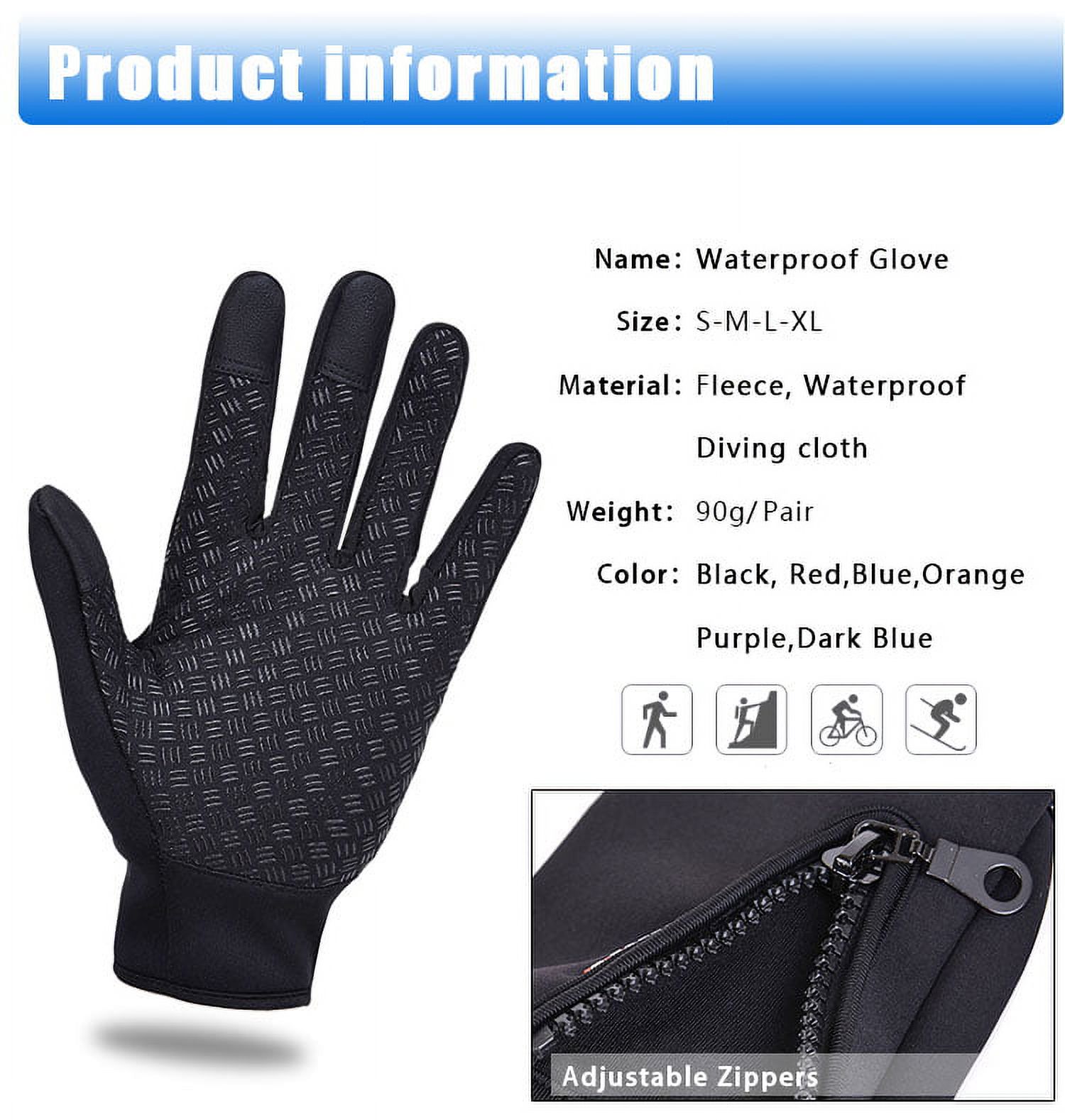 Gants Chauffants étanches Et Anti-vent Skatesfor - Touchscreen, Antidérapants - Pour Vélo, Ski, Sports D'hiver
