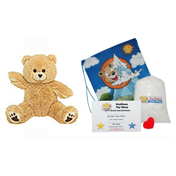 Make Your Own Stuffed Animal Mini 8 Inch Very Soft Cuddly Long Hair Bear Kit - No Sewing