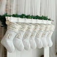thumbnail image 1 of Lubelski Embroidered Christmas Stocking with Lanyard Large Capacity Wear Resistant Xmas Letter Socks Hanging Decoration, 1 of 8