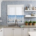 thumbnail image 6 of Half Window Curtains 24 Inches Long, Blue Ombre Butterfly Window Treatment Curtain Drapes, Pastoral Farmhouse Butterflies Short Curtains Tiers for Kitchen Over Sink, 27.5"x24", 2 Panels, 6 of 7