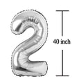 thumbnail image 1 of 20 Globos de números Silver Giant Jumbo Big Large Number 20 Globos de Mylar de lámina para Jonhamwelbor Jonhamwelbor, 1 of 2