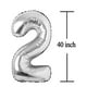 thumbnail image 1 of 20 Globos de números Silver Giant Jumbo Big Large Number 20 Globos de Mylar de lámina para Jonhamwelbor Jonhamwelbor, 1 of 2