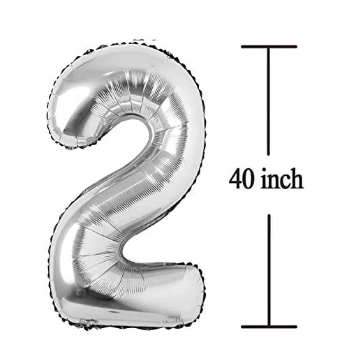 Globos de 21 números Silver Giant Jumbo Big Large Number 21 Globos de Mylar de lámina para Jonhamwelbor Jonhamwelbor