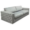 thumbnail image 3 of Envy Sofa in Platinum Grey Velvet with Tufted Outside Detail and Silver Metal Trim by Diamond Sofa, 3 of 8