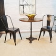 thumbnail image 6 of Contemporary Home Living Round Top Wooden Bistro Table - 30" - Chestnut Brown and Black, 6 of 6