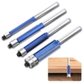 thumbnail image 1 of Djiypn 4 Pcs Flush Trim Router Bit,Top Bearing Flush Trim Cut Router Bits Set Bearing Dia 1/4", 5/16", 3/8", 1/2" Shank Woodworking Milling Cutter for Home DIY(Size:4 pcs), 1 of 7