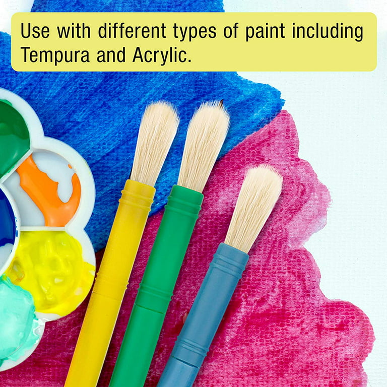 Artrylin Paint Brushes for Kids, 10 Pcs Big Washable Chubby