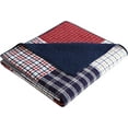thumbnail image 2 of Chezmoi Collection Grizzly 1-Piece Plaid Checkered Patchwork Quilted Throw - Soft Breathable Vintage Washed Cotton Reversible Quilt for All Seasons. Throw Blanket, 2 of 4