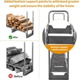 thumbnail image 4 of QinaQin 12FT Steel Firewood Rack with Waterproof Cover, Black, 4 of 7