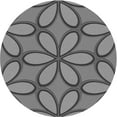thumbnail image 1 of Ahgly Company Indoor Round Patterned Gray Dolphin Gray Area Rugs, 7' Round, 1 of 6