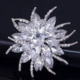 thumbnail image 6 of Opvise Wedding Bridal Large Flower Shiny Rhinestone Lady Scarf Brooch Pin Jewelry Decor, 6 of 8