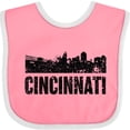 thumbnail image 3 of Inktastic Cincinnati Skyline Grunge Boys or Girls Baby Bib, 3 of 4