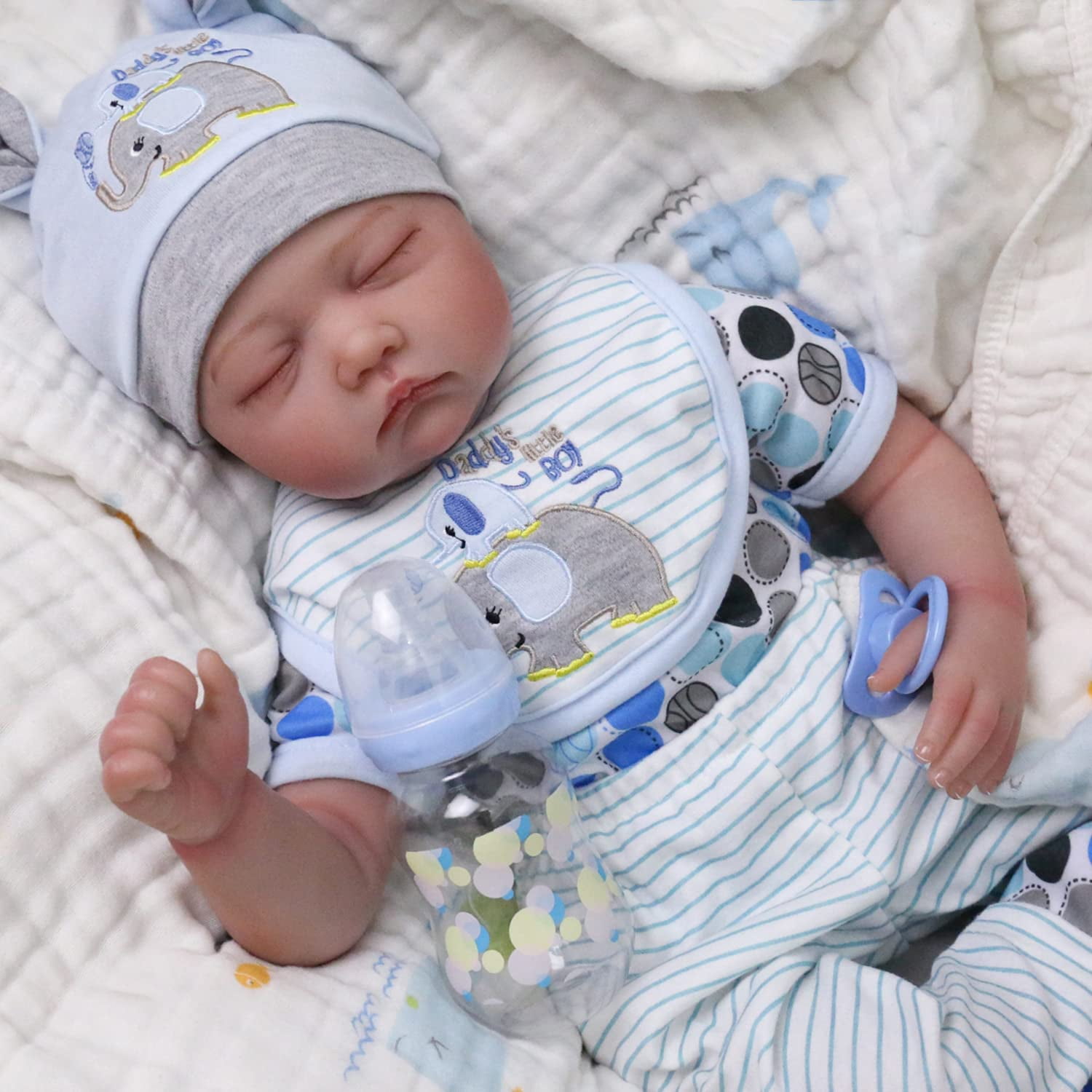 Realistic baby boy dolls with hair discount