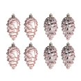 thumbnail image 2 of Hvmvliv Christmas Tree Ornaments (8pcs) Christmas Tree Decorations Shatterproof Plastic Pinecone Hanging Ornament Christmas Tree Pendant Plastic Shaped Christmas Ball Decoration Rose Gold, 2 of 3