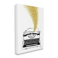 thumbnail image 3 of Stupell Industries Vintage Typewriter Illustration Golden Glam Glitz Splatter, 36 x 48,Design by Martina Pavlova, 3 of 5