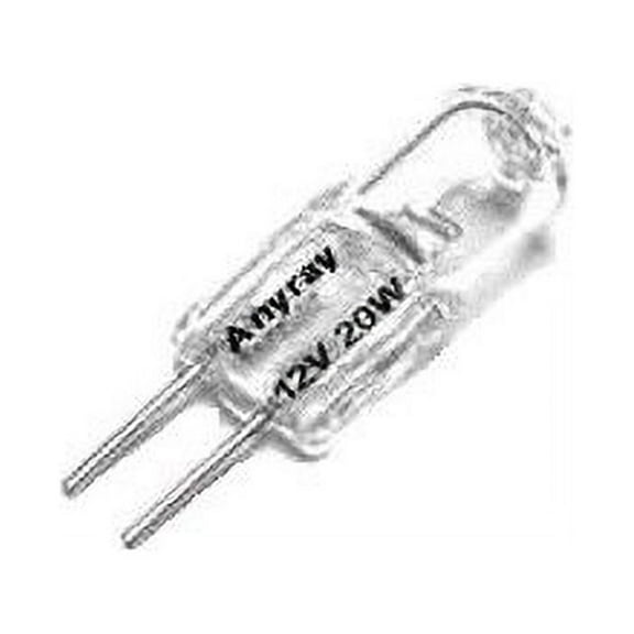 Anyray® A1739Y 6-Pack JC 12V G4 (2-Pin) 20W Clear C-6 T3 Halogen Light bulbs 2500 Hours 20W - 6- PACK of Halogen Light Bulbs, JC Type G4 Base (2-Pin), Low Voltage, 12 Volts, 20 Watt