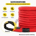thumbnail image 5 of VEVOR 3/4" x 31.5' Recovery Tow Rope, 19,200 lbs, Heavy Duty Nylon Double Braided Kinetic Energy Rope With Loops and Protective Sleeves, for Truck Off-Road Vehicle ATV UTV, Carry Bag Included, Red, 5 of 9
