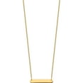 thumbnail image 2 of Custom Personalized 14K Small Polished Blank Bar Necklace 14k Yellow Gold: Jewelry by Sweet Pea - Made in USA, 2 of 5