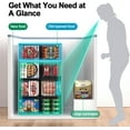 thumbnail image 5 of 2 Pack Freezer Organizer Bins,Stackable Deep Chest Freezer Pantry Organizer Bin, Foldable Baskets with Handles, Black Storage Container Baskets for 5/ 7 Cu.FT Deep Freezer Sort Frozen Meats, 5 of 9