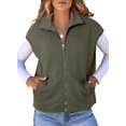 thumbnail image 1 of Chaleco Dokotoo para mujer, otoño 2025, cuello vuelto, con cremallera, 1 of 6