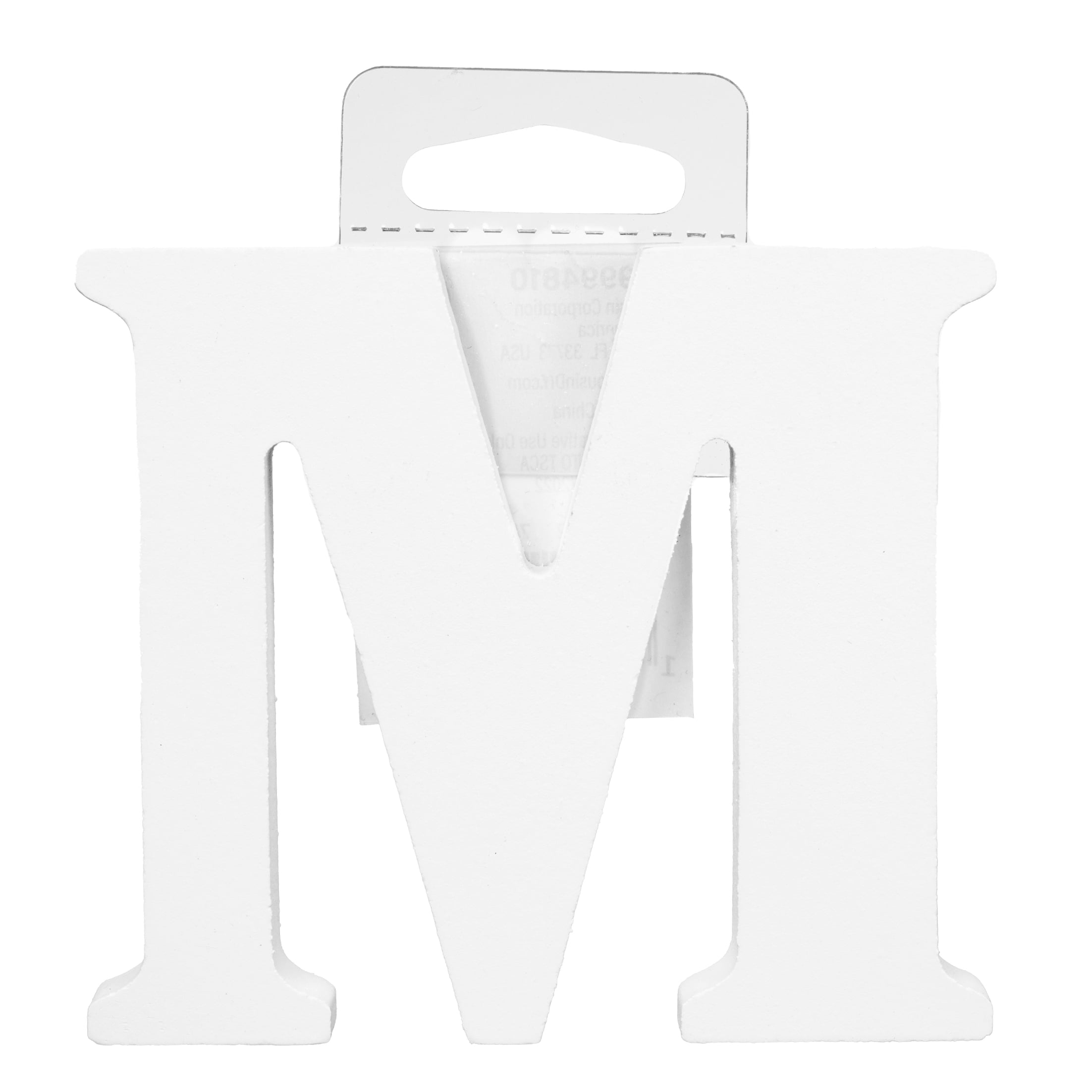 (3 pack) Cousin DIY 3" White Wood Letter M