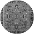 thumbnail image 1 of Ahgly Company Indoor Round Oriental Gray Traditional Area Rugs, 5' Round, 1 of 4