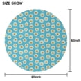 thumbnail image 6 of Blue Daisy Flower Pattern Round Tablecloth 60"x60",Wrinkle Wipeable Table Cloth for Kitchen Dining Room Picnic Patio Party, 6 of 6