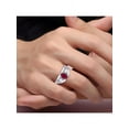 thumbnail image 2 of RYLOS Mens Rings Sterling Silver Classic Design 7X5MM Oval Gemstone & Diamond  Ruby July Birthstone Ring Size 9, 2 of 6