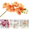 thumbnail image 2 of Orange Fake Orchids Flowers Bendable Faux Orchids Artificial Flowers Washable Silk Orchid Phalaenopsis Decor Faux Phalaenopsis Branches for Home Wedding Table Centerpiece Bathroom Office 1PC 16.5", 2 of 9