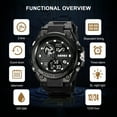 thumbnail image 4 of SKMEI Mens Digital Watch Sport Waterproof Watch Analog Military Tactical Watches LED Backlight Alarm Stopwatch Wrist Big Face Watches, 4 of 8