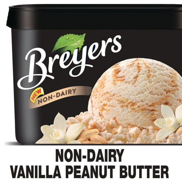 desserts congelés Breyers Non Laitier Vanille et beurre d'arachide 1.66 LT