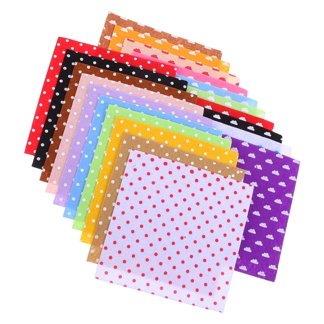 FELTECHELECTR 20Pcs DIY Nonwoven Fabric Squares Assorted Colors for Sewing Craft and Patchwork Use
