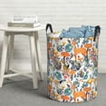 thumbnail image 6 of Sikiie Abstract Plants Mushroom Deer Print Round Dirty Clothes Basket, Waterproof Standing Foldable Storage Basket, for Laundry Room, Bedroom, Bathroom Storage-Small, 6 of 6