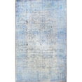 thumbnail image 3 of Transitional Abstract Distressed Oriental Medallion Polyester Indoor Area Rug, 3'6" x 5'6", Azure by Blue Nile Mills, 3 of 7