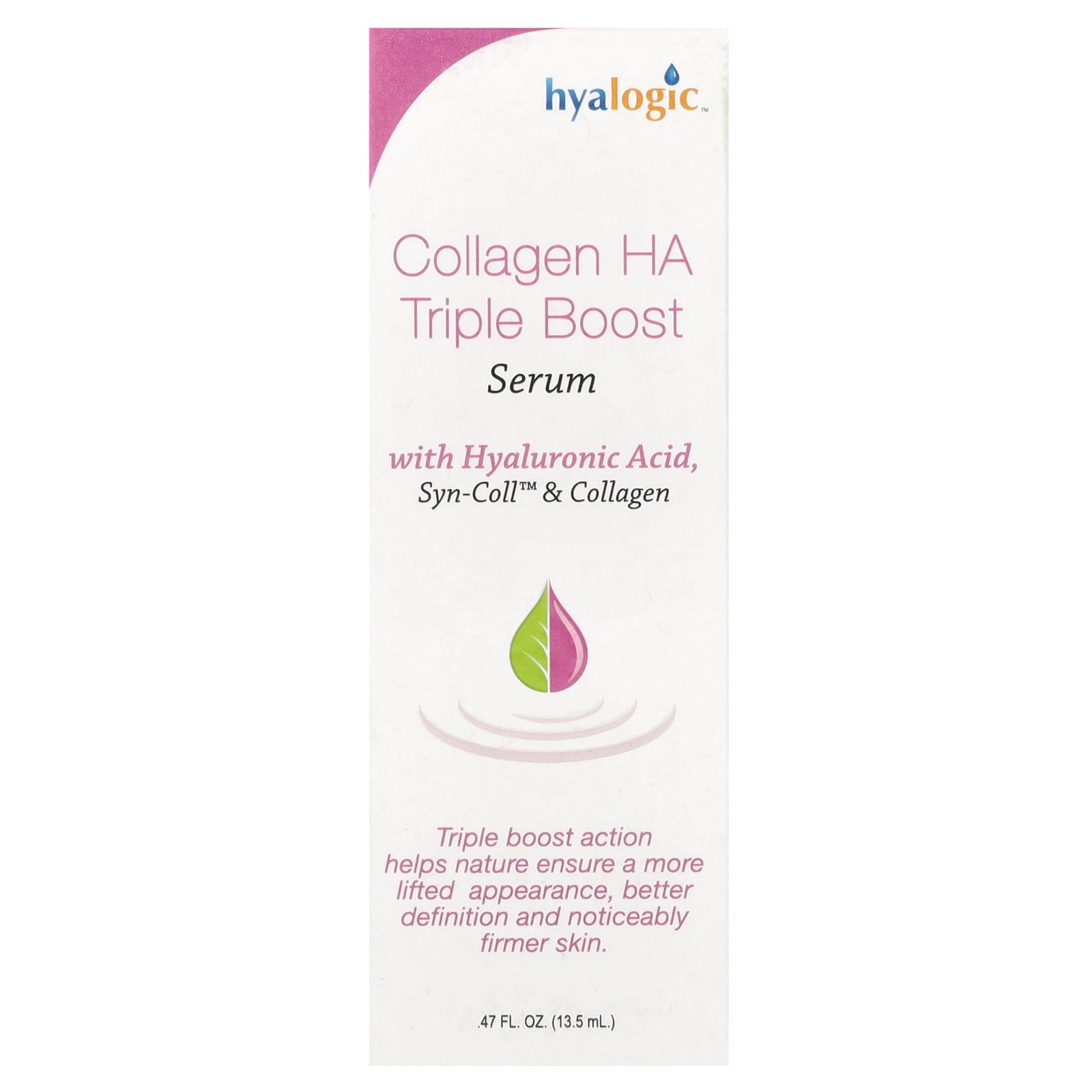 Hyalogic Collagen HA Triple Boost Serum With Syn-Coll & Collagen, Fragrance Free, 0.47 fl oz (13.5 ml)