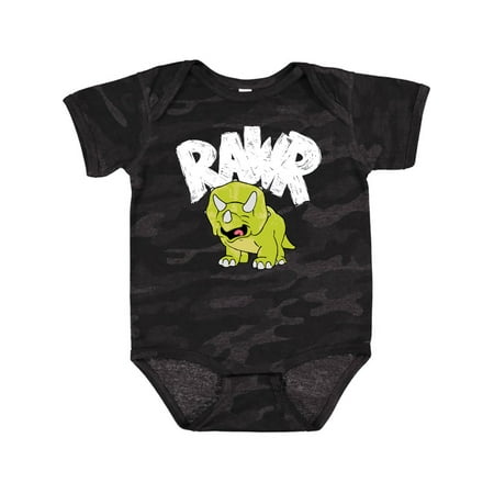 

Inktastic Lil Green Triceratops Rawr! Gift Baby Boy or Baby Girl Bodysuit