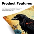 thumbnail image 2 of Crow Velvet Bed Pillow Throw Covers Pillow Inserts Throw Pillows with Unique Patterns - Set of 2, Sizes 16x16, 18x18, 20x20 Inches for Various Occasions, 2 of 6