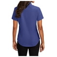 thumbnail image 3 of Yellow Rooster Womens Short Sleeve Easy Care Shirt Mediterranean Blue S, 3 of 7