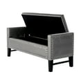 thumbnail image 4 of Inspired Home Harriet Faux Leather Storage Bench, Silver Croc, 4 of 8
