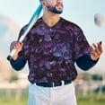 thumbnail image 4 of Fotbe Lilac Baseball Jersey Shirt for Men and Women, Casual Short Sleeves Button Down T-Shirt-, 4 of 9
