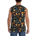 thumbnail image 4 of Balery Colorful Plants Mushroom Camisetas sin mangas para hombre, absorbe la humedad y protege contra el mal olor.-Small, 4 of 7