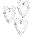 thumbnail image 1 of Unique Bargains Dream Catcher Rings Set, 3 Set 3 Sizes Metal Heart Shape Macrame Wreath Floral Ring Hoop, Silver, 1 of 6