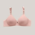 thumbnail image 2 of SMihono Women Full Coverage Push Up Daily Bra Comfortable Everyday Bra Easy Close Comfy Support Bras with Adjustable Straps Pink L, 2 of 5