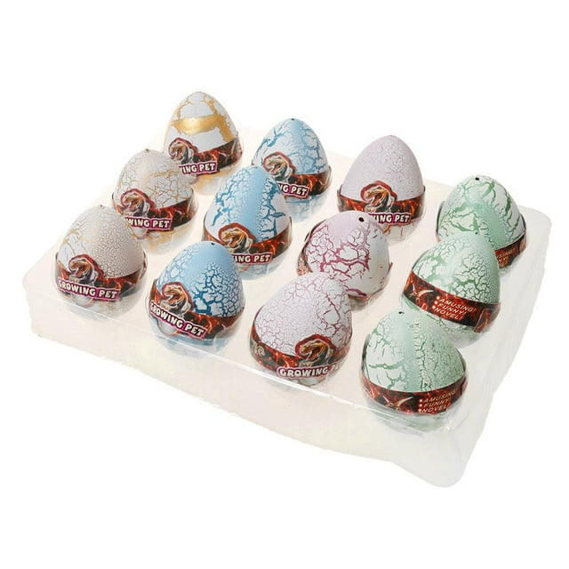 12pcs Juguete Creciente Dino Jurásico Incubar Huevos