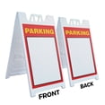 thumbnail image 3 of Parking Variable 24" x 36" Double Sided A-Frame Sidewalk Sign Includes 2 Installed Decals | Foldable Portable White Signicade Sandwich Board | Event Pricing Clear Signage Durable Design, 3 of 6