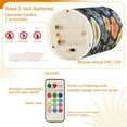 thumbnail image 5 of Yayeee Flameless Candles with Remote Flickering Battery Operated Multi Color Changing, Navy Floral Pattern, 5 of 7