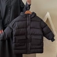 thumbnail image 6 of Afuyipoi Girls Hooded Puffer Coat Winter Thick Quilted Warm Windproof Long Jacket Size 3-13 Black Size 4T, 6 of 6