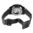 thumbnail image 4 of Reloj de pulsera mecánico automático para hombre con correa de acero inoxidable (negro), 4 of 7