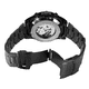 thumbnail image 4 of Reloj de pulsera mecánico automático para hombre con correa de acero inoxidable (negro), 4 of 7